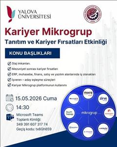 Kariyer Mikrogrup Tanıtım ve Kariyer Fırsatları Etkinliği